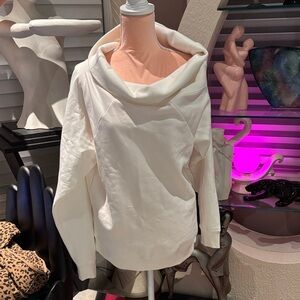 Marissa Webb Cream Cowl-Neck Pullover Sweater